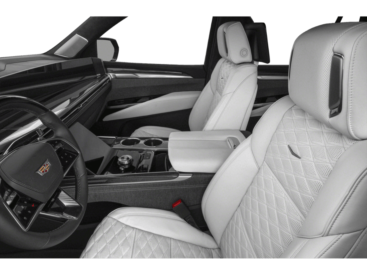 2027 Cadillac Escalade AWD V-Series - Interior Driver's Side with Door Open, Front Seat Feature