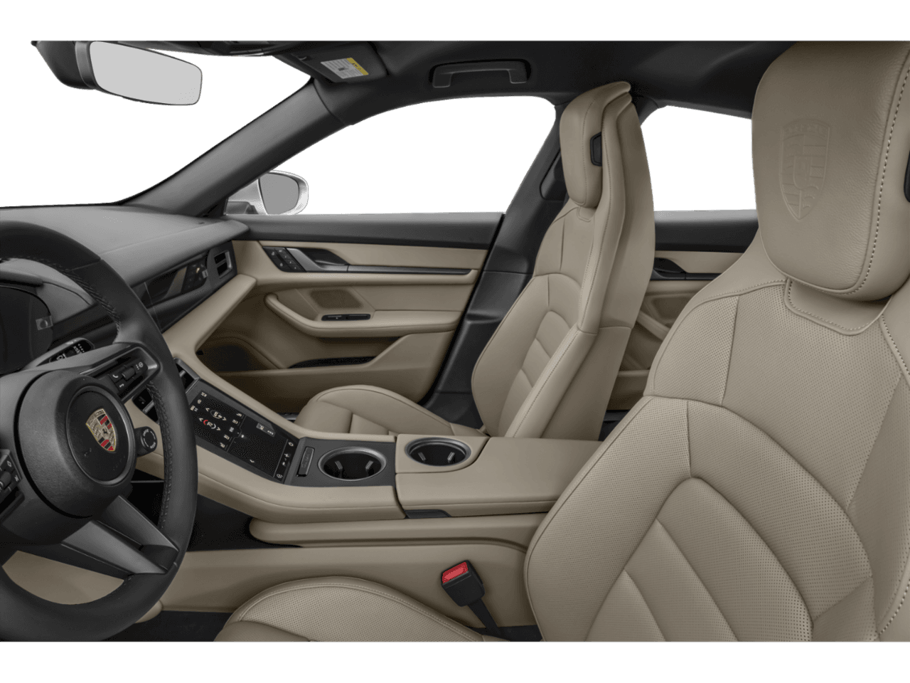 2027 Porsche Taycan Turbo GT - Interior Driver's Side with Door Open, Front Seat Feature